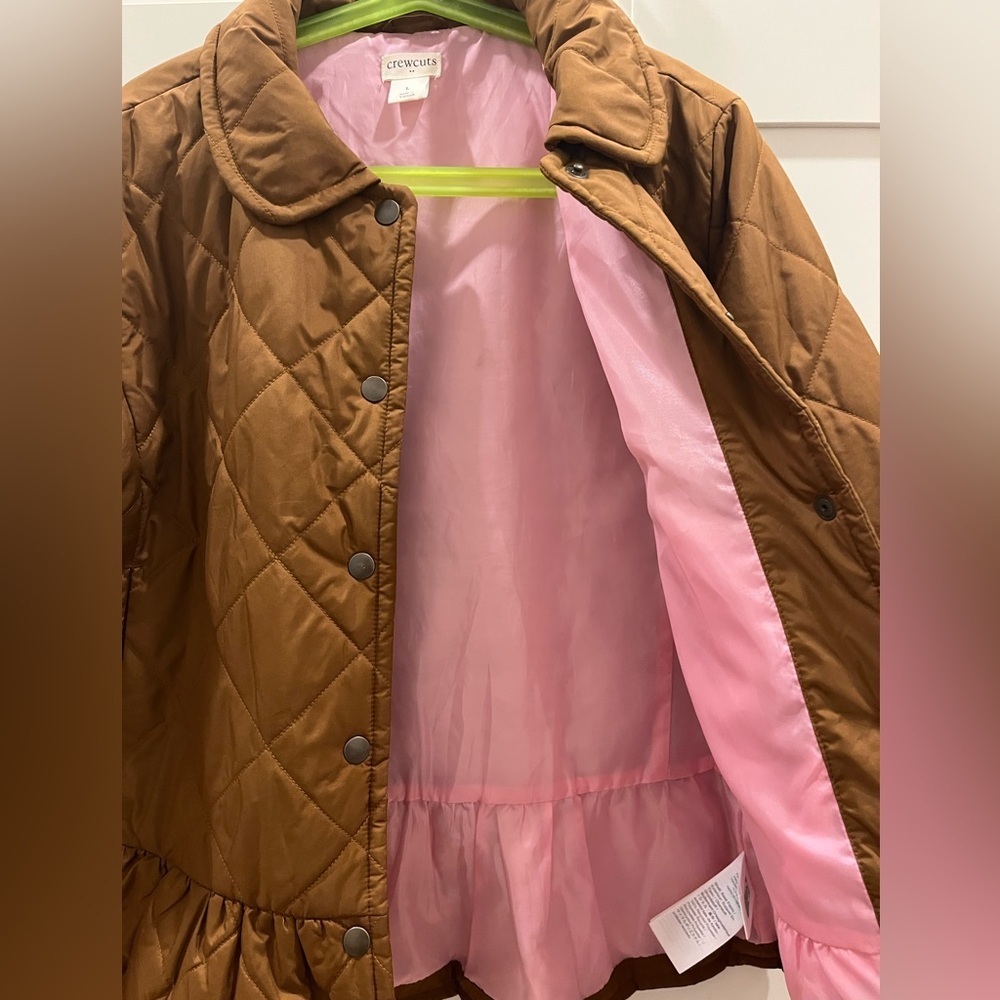 Crewcuts Quilted Peplum Brown Barn Jacket, size L - Picture 10 of 11